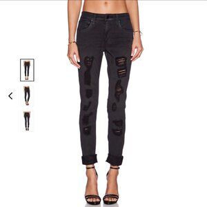 Joe's Jeans Boyfriend Slim Distressed Black Zandra Jeans